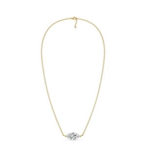 Collar con Colgante Solitario Marquise - Product Image 2