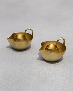 Luxury Polished Brass Gold Plating Classic Eco-Friendly Metal Serving Bowl Set Premium Quality Stylish <b>Party</b> <b>Table</b> Decorations - Product Image 1