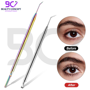Séparateur de peigne à cils en métal en acier inoxydable, outil d'applicateur de cils pour sourcils, crème de teinture permanente, peigne de levage de cils - Product Image 6