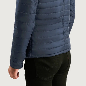 Chaqueta de Invierno Personalizada con Cuello Alto y Logotipo Frontal, Chaqueta Acolchada Cortavientos con Cierre de Cremallera, Ligera y Moderna para Hombre - Product Image 5