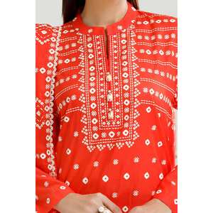 IUSTKSD-508 Traje Casual de Verano de 3 Piezas con Estampado de Laca para Jardín - Product Image 2