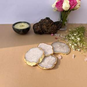 Handmade Luxurious Bohemian Style Eco-Friendly Resin Coaster Base Smooth Surface Designed for Clean <b>Stable</b> Drink Support Cheap - Product Image 3