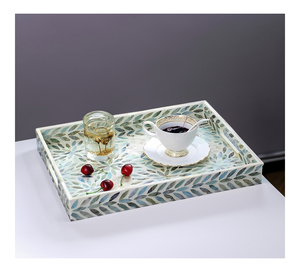 Plateau d'incrustation de nacre du Vietnam fait à la main plateau de service élégant et durable écologique pour les intérieurs de maison d'hôtel-SM2014 - Product Image 1