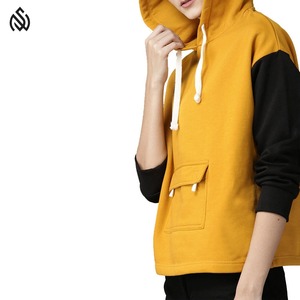 เสื้อสเวตเตอร์แบบสวมหัวมีฮู้ดสำหรับผู้หญิงเสื้อออกกำลังกายแบบลำลองสีพื้นสไตล์สตรีท - Product Image 3