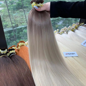 Extensiones de Cabello Humano Virgen Vietnamita 100g a Granel Sin Enredos Natural Liso Fuerte Sedoso Decolorado Puntas Gruesas - Product Image 1