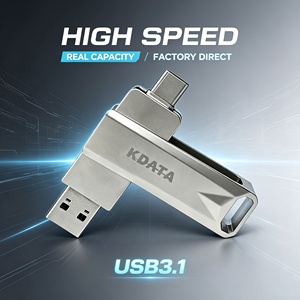 Memoria USB Giratoria Dual OTG KDATA TIPO C 2 en 1, Pendrive con Logotipo Personalizado, 8GB 16GB 32GB 64GB <span class=keywords><strong>128GB</strong></span>, Unidad Flash USB 3.0 - Product Image 1