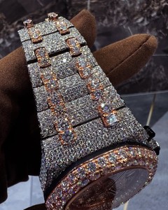 Reloj Mecánico Miyota de Acero Inoxidable para Hombre de Lujo, Esfera de Cristal de Moissanita, Diseño Elegante de Moissanita, Edición Limitada - Product Image 4