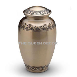 Urna de cremación de aluminio y latón para cenizas humanas Suministros funerarios Urna de cenizas de cremación de aluminio a precio mayorista - Product Image 6