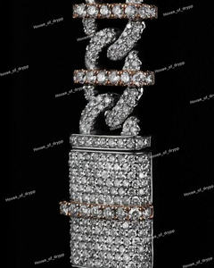 สร้อยคอประดับเพชรสุดหรูสายสร้อยสไตล์คิวบาพร้อมตะขอเกี่ยวเย็นเป็นประกายเครื่องประดับฮิปฮอปสำหรับผู้ชายและผู้หญิงแฟชั่นและชุดปาร์ตี้ - Product Image 3