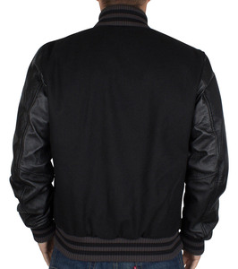 2026 Custom Varsity Jacket Men <b>Crafted</b> With High Quality Durable Fabric and Patchwork Leather Sleeves Plus Size Lettermen Jacket - Product Image 4