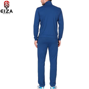 Wholesale <b>Men</b> High Quality Custom Design And Custom Made In Solid Blue Color With Plain Design <b>Men</b> Tracksuit By Eiza Industries - Product Image 2