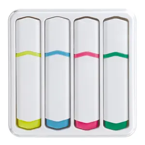 Set di evidenziatori 4 pezzi personalizzabile per merchandising - Product Image 2