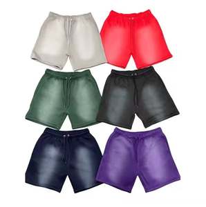 Short Cargo Acid Washed Street wear Sun Faded Distressed Acid Washed Shorts pour hommes High Quality Men Cotton French Terry - Product Image 1