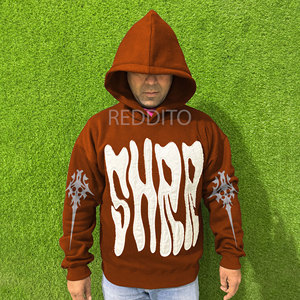 100% coton haute qualité hommes pull hiver hauts lavé à l'acide sweats kangourou poche brodé conception sweats à capuche pour garçons - Product Image 1