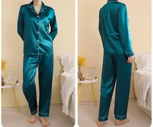 Conjunto de pijama para mujer causal logotipo personalizado Venta caliente Fabricante ropa de dormir transpirable de alta calidad moda elegante ropa de dormir para mujer - Product Image 6