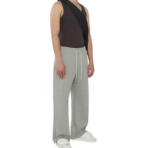 Joggers holgados informales de lana para hombre con cintura elástica, ligeros y holgados, estilo de moda callejera, patrón recto, Jogger - Product Image 2