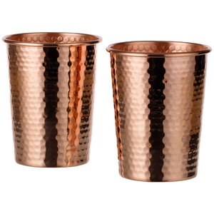 Verre à eau élégant en cuivre pur, design martelé brillant, pour bar, cocktails, vin et bière - Product Image 1
