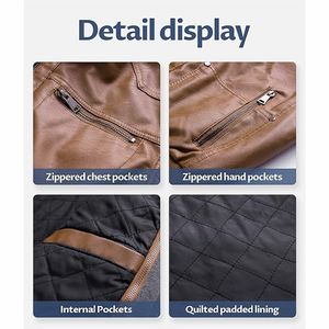 Veste en cuir sur mesure pour hommes, veste de moto, vente en gros, meilleure vente automne hiver - Product Image 4