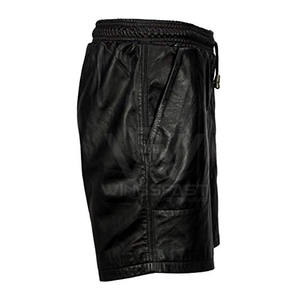 Venta en línea Último diseño Venta al por mayor Pantalones cortos de cuero para hombres de estilo único 2025 Pantalones cortos de cuero para hombres ligeros - Product Image 3
