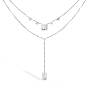 สร้อยคอทองคำแท้14K สำหรับผู้หญิง3ชิ้นสร้อยคอเพชรที่ปลูกในห้องปฏิบัติการเครื่องประดับครบรอบหรูหราสำหรับงานแต่งงาน - Product Image 6