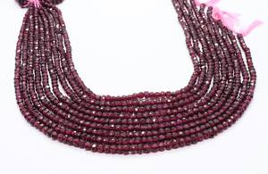 ลูกปัดโรโดไลต์การ์เนตทรงรอนเดลเหลี่ยมเพชรพลอยสำหรับทำเครื่องประดับ ขนาด 4 มม. ราคาส่งถูกที่สุดจากผู้ส่งออกอินเดีย - Product Image 2