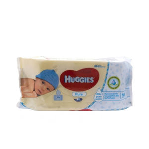 Huggies Baby Wipes 56s Pure limpia suavemente la piel delicada con 99 por ciento de agua pura y sin fragancia - Product Image 1