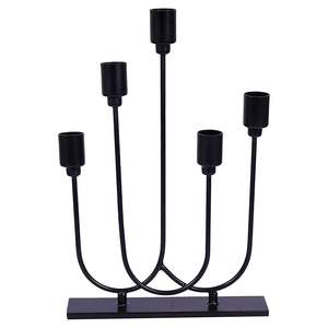 New Design Creative <b>Black</b> Candle <b>Holder</b> Metal Candle Stand Decorative <b>Candlestick</b> for Home Wedding Decoration - Product Image 4