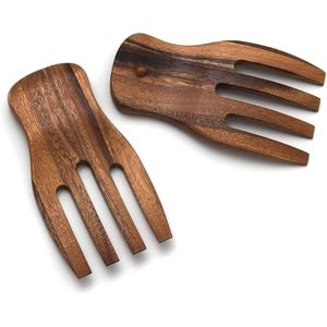 Fournitures en gros Ensemble de service à salade en bois d'acacia Design moderne Articles de cuisine pour la maison Ensemble de fourchettes à salade en bois Prix d'usine en gros - Product Image 1