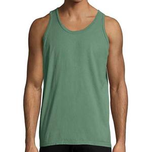 Camiseta sin mangas Gym Fitness Ropa de hombre Tallas grandes Camisetas sin mangas de algodón Color sólido Transpirable High Street Style Camisetas sin mangas para hombre - Product Image 2