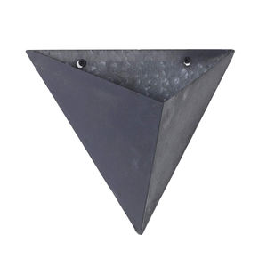 Ensemble de 2 vases à fleurs et jardinières de luxe suspendus au mur pour la décoration de la maison Design triangulaire en métal fer galvanisé jardinière décorative - Product Image 3