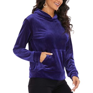 Streetwear OEM de marque, survêtement en velours de coton, sweat à capuche zippé 2 pièces et survêtement de jogging avec taille confortable pour les filles - Product Image 3