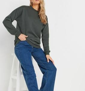 Offre Spéciale vente en gros personnalisé femmes polaire couleur unie respirant Fitness porter sweat-shirt manches longues confortable - Product Image 3