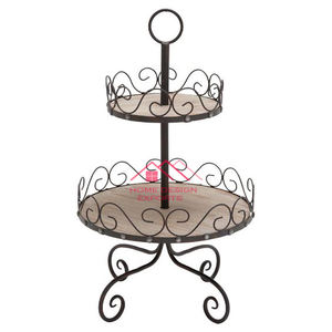 Diseño fabuloso Soporte de pastel de metal de un solo nivel Fiestas de Navidad Fiesta DE BODA Celebración Soporte de plato de pastel chapado en oro - Product Image 4