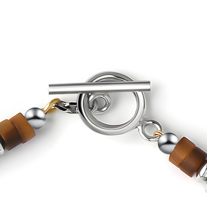 Nuevo diseño, cierre fino OT, joyería chapada en plata y oro, pulseras y brazaletes de cuentas de cristal de ojo de tigre natural curativo para parejas - Product Image 3