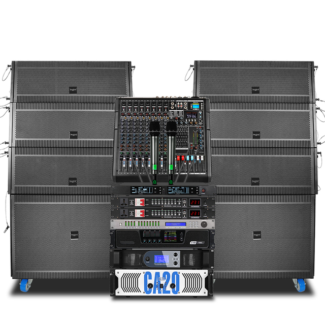 Biner L210 Dual 10 Inch 2 Channels Sound Speakers System With Power 1500W+1500W Outdoor Speaker Big Full Set