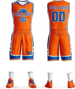 Camiseta de baloncesto reversible de alta calidad al por mayor, ropa de entrenamiento transpirable impresa personalizada, conjunto de uniforme de baloncesto - Product Image 4