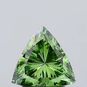 2.05ct Trillion Lab Grown Fancy Vivid Green VS1 EX Cut 10/10 Dureza IGI Certificado de India - Product Image 5