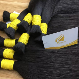 Minh Khang Premium Hair Vendor Vietnam Ofrece 100g a granel Natural Negro No Remy Textura recta Extensiones de cabello humano Almacén - Product Image 1