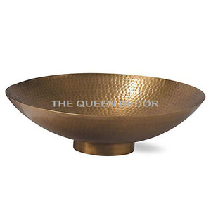 Cuencos de pedicura de metal de aluminio con acabado antiguo de latón, forma redonda, textura martillada, súper calidad, muy demandados - Product Image 1