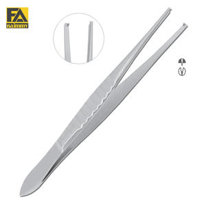 MOD <span class=keywords><strong>USA</strong></span> Tang tisu Manual 1x2 gigi, dasar instrumen bedah baja tahan karat - Product Image 1