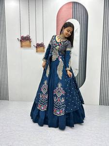 Stylish 3 Piece Indo Western Lehenga Set With <b>Jacket</b> - Product Image 3