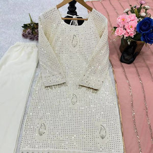 เสื้อปาร์ตี้สวมก้นกับ duppata แฟนซีและงานปัก - Product Image 1