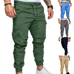 Pantalon de jogging pour homme, décontracté, à devant plat, taille haute élastique, doublure en polaire, respirant, écologique, mélange polyester/coton, avec poches - Product Image 2