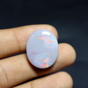Cabujón de ópalo australiano Natural de 25,00 quilates, piedra preciosa suelta de corte ovalado de ópalo sólido Coober Pedy para la fabricación de joyas - Product Image 1