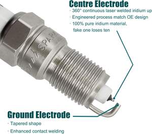 Juego de 6 bujías de iridio Fit 12621258 41-110 41-985 41-962 12680072 para Ford Taurus Mazda Tribute Mercury <span class=keywords><strong>Sable</strong></span> - Product Image 6