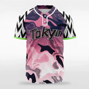 Custom Made 100% Polyester Men's Baseball Jersey Breathable Sublimation <b>Printed</b> <b>Mesh</b> Tackle Twill Sportswear for Baseball - Product Image 2