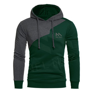 Nueva llegada Los hombres usan sudaderas con capucha de invierno de peso ligero Dos tonos Verde y Gary Hombres Ropa de moda Sudaderas con capucha - Product Image 1