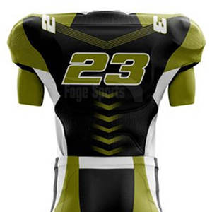 Uniforme de football américain à manches courtes respirant sur mesure de haute qualité pour hommes 100% polyester Couleurs et logo personnalisables - Product Image 5