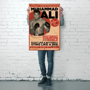 Póster vintage de Muhammad Ali para decoración de pared - Product Image 1