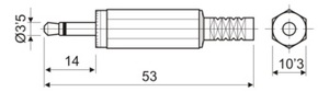 แจ็คสเตอริโอแบบตัวผู้ขนาด 3.5 มม. (อิเล็กโทร ดีเอช 15.106/ซีพีเอ็น) - Product Image 2